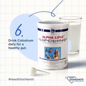 drink colostrum daily for a healthy gut